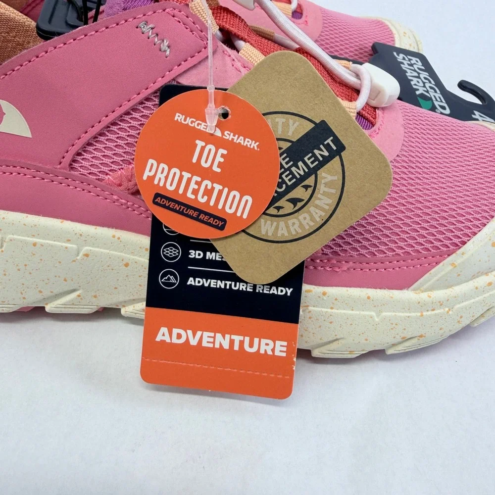 Rugged Shark RS Trek SDL Pink Water Shoes Girls Size 4 New